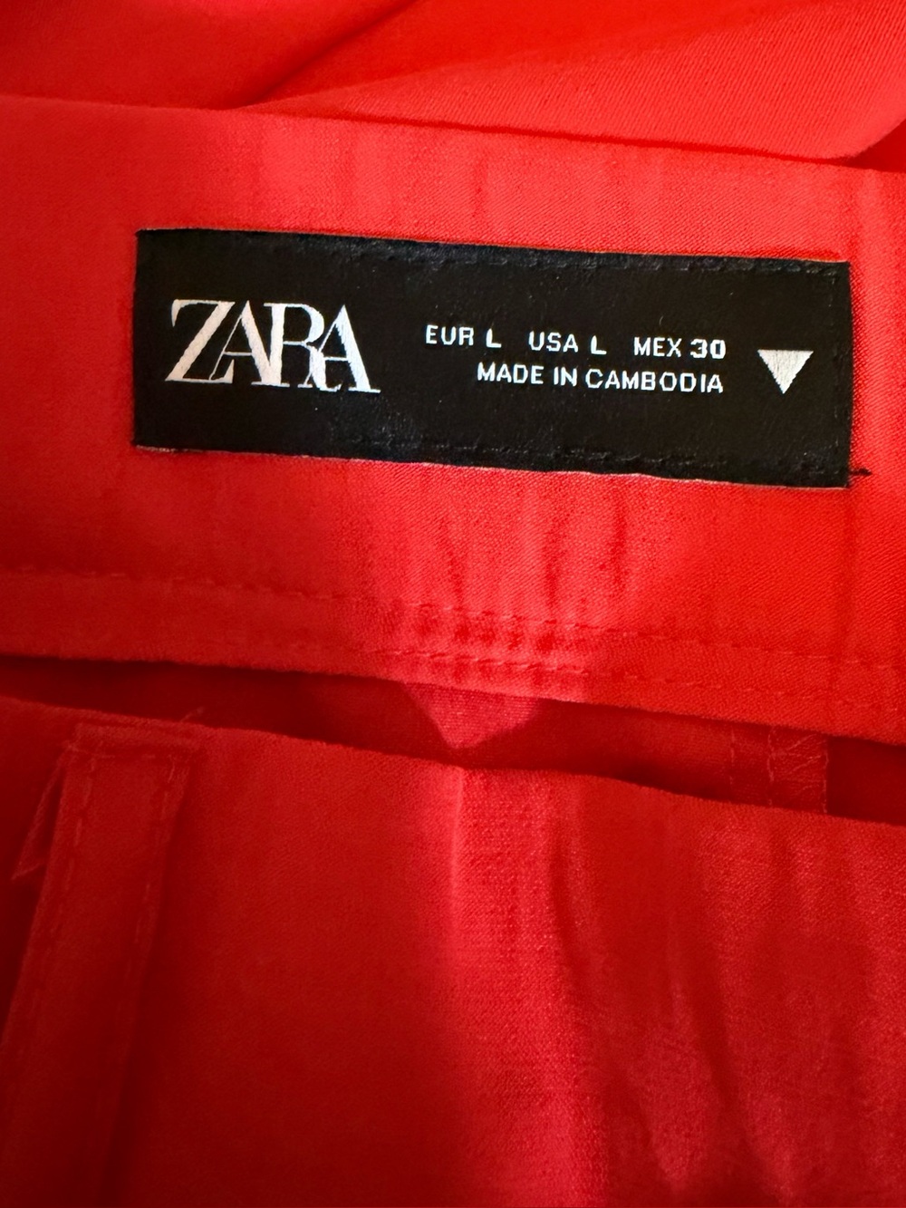 Zara Flowy Pleated Pants in Bright Red - Picture 6 of 6